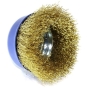 Щетка чашечная S&R 75 мм, латунная рифленая проволока - 2