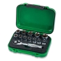 Набор головок с трещоткой TOPTUL 1/4" 13 ед. GABW1301 - 1