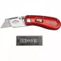 Ніж YATO YT-7534 складний, трапецієподібне лезо, h=33 мм, L=61 мм +5 лез - 1