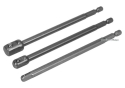 Держатели-адаптеры торцевых головок YATO YT-04628 квадрат-1/4", 3/8", 1/2", L=150 мм, HEX-1/4", Cr-V, 3 шт - 1