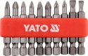 Набор отверточных насадок YATO YT-0483 SL5, SL6, PH1/1, PH2/2, PZ1/1, PZ2/2, L= 50 мм 10 шт - 1