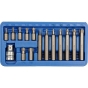 Отверточные насадки VOREL 66580 адаптер квадрат 1/2", "TORX" T20-T55, 30 -75 мм, CrV. Набор 15 шт - 1