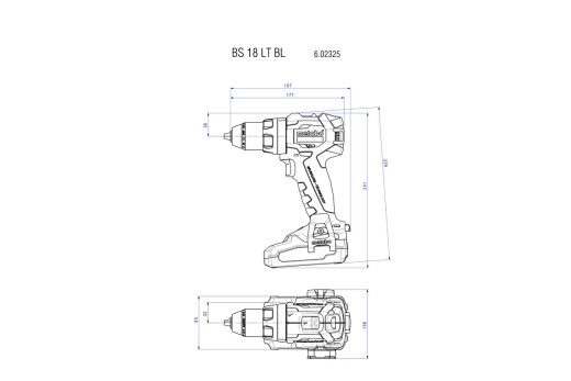 Аккумуляторный шуруповерт Metabo BS 18 LT BL (602325550) - 2