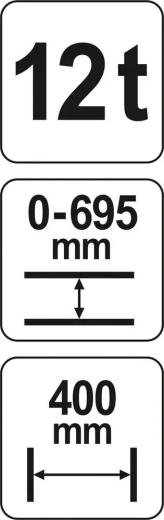 Прес гідравлічний рамний YATO YT-55585 12 тонн - 4