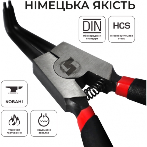 Знімач стопорних кілець Stark 180 мм (загнуті/розтискання) - 3