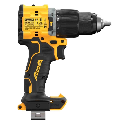 Дрель-шуруповёрт аккумуляторная DeWALT DCD799NT бесщёточная ударная  - 5