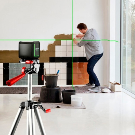 Лазерный нивелир Bosch Quigo Green Set со штативом и батарейками - 5