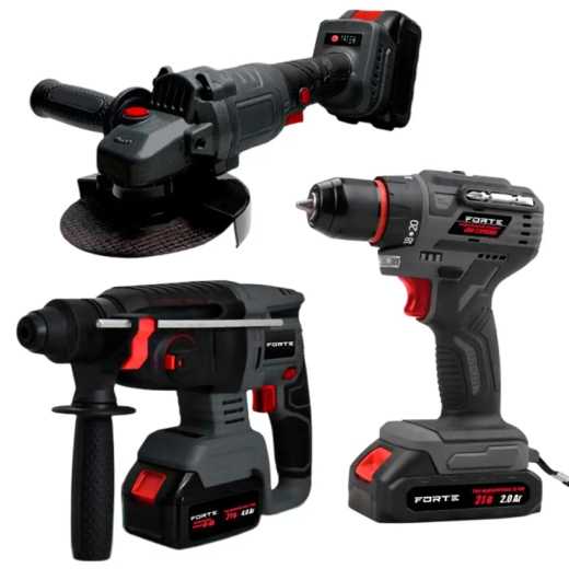 Набір акумуляторного інструменту Forte CDR-21PROMO, AG 21-125, RH-26 - 4