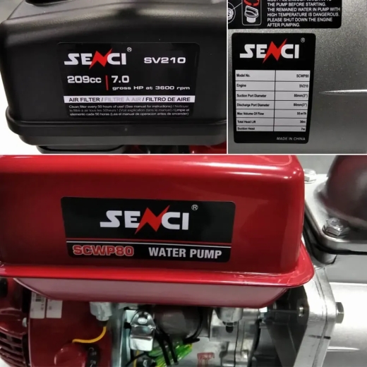 Мотопомпа бензиновая SENCI SCWP 80 - 6