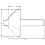 Фреза TCT для зняття фаски Makita (P-79099) - 2