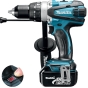 Акумуляторний ударний шуруповерт Makita DHP 458 RFJ - 1