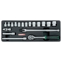 Набор головок с трещоткой в ложементе 3/8" TOPTUL GCAT1808 - 1