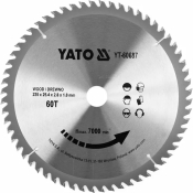 Диск пильный по дереву с победитовыми напайками Yato YT-60687 (235x25.4x2.8x1.8 мм), 60 зубцов Диск пильный по дереву с победитовыми напайками Yato YT-60687 (235x25.4x2.8x1.8 мм), 60 зубцов