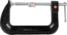 Струбцина з гвинтовим затискачем YATO YT-64263 тип "С" швидкий затиск 85 x 150 мм Струбцина з гвинтовим затискачем YATO YT-64263 тип "С" швидкий затиск 85 x 150 мм