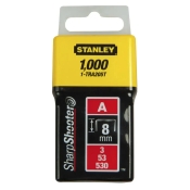 Скоби тип А висотою 8 мм, для степлера ручного Light Duty, в упаковці 1000 шт STANLEY 1-TRA205T Скоби тип А висотою 8 мм, для степлера ручного Light Duty, в упаковці 1000 шт STANLEY 1-TRA205T