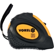Рулетка с метрической шкалой VOREL 10065 l= 10 м, w= 25 мм, 2 фиксатора Рулетка с метрической шкалой VOREL 10065 l= 10 м, w= 25 мм, 2 фиксатора