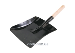 Совок VOREL 72975 металлический с ручкой, 460x220 мм, S-22
