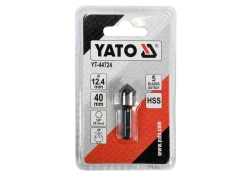 Зенкер конічний по металу YATO YT-44724 HSS, Ø= 12.4 мм, l= 40 мм, 5 пругів, HEX- 1/4" Зенкер конічний по металу YATO YT-44724 HSS, Ø= 12.4 мм, l= 40 мм, 5 пругів, HEX- 1/4"
