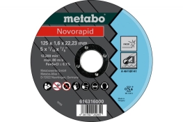 Відрізний диск Metabo Novorapid Inox A 46-T, 125 x 1.6 x 22.23 мм 616316000 Відрізний диск Metabo Novorapid Inox A 46-T, 125 x 1.6 x 22.23 мм 616316000
