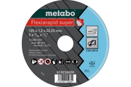 Відрізний диск Metabo Flexiarapid Super Inox A 60-U, 125 x 1.2 x 22.23 мм 616234000 Відрізний диск Metabo Flexiarapid Super Inox A 60-U, 125 x 1.2 x 22.23 мм 616234000