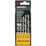 Набір свердл по дереву Metabo 5 предметів із шестигранним хвостовиком 627111000 Набір свердл по дереву Metabo 5 предметів із шестигранним хвостовиком 627111000