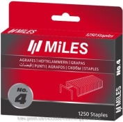 Скоби Miles No.4-10MM, 1250 шт., ширина-10,50 мм, товщина -1,20 мм, аналог: Rapid 140 Скоби Miles No.4-10MM, 1250 шт., ширина-10,50 мм, товщина -1,20 мм, аналог: Rapid 140