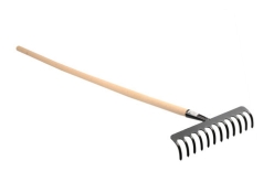 Граблі садові металеві з дерев'яною ручкою FLO 35783 140 см 16 зубів