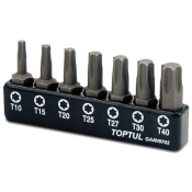Набір біт TORX TOPTUL 1/4" 7 од. (T10-T40) GAAV0702 Набір біт TORX TOPTUL 1/4" 7 од. (T10-T40) GAAV0702