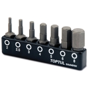 Набор бит шестигранных TOPTUL 1/4" 7 ед. (Hex: 2, 2.5, 3, 4, 5, 6, 8 мм) GAAV0701 Набор бит шестигранных TOPTUL 1/4" 7 ед. (Hex: 2, 2.5, 3, 4, 5, 6, 8 мм) GAAV0701