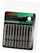 Набор бит TOPTUL магнитных 10 шт 1/4" 50 мм PH2 Anti-Slip FSMA0802G Набор бит TOPTUL магнитных 10 шт 1/4" 50 мм PH2 Anti-Slip FSMA0802G