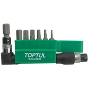 Набор бит + Г-обр. переходник TOPTUL 1/4" HEX 2-8 мм 8 ед. GAAL0803 Набор бит + Г-обр. переходник TOPTUL 1/4" HEX 2-8 мм 8 ед. GAAL0803