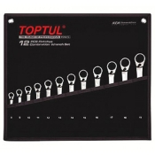 Набор ключей трещоточных реверсивных TOPTUL 8-19 мм в чехле 12 ед. GPAQ1203 Набор ключей трещоточных реверсивных TOPTUL 8-19 мм в чехле 12 ед. GPAQ1203