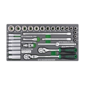 Трещотки и головки в ложементе TOPTUL 3/8" 30 ед. GEA3005 Трещотки и головки в ложементе TOPTUL 3/8" 30 ед. GEA3005