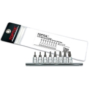Набор бит TOPTUL TORX пятигранных с отверстием 1/4" T8-T40 8 ед. GAAG0805 Набор бит TOPTUL TORX пятигранных с отверстием 1/4" T8-T40 8 ед. GAAG0805