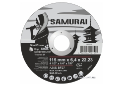 Диск шлифовальный по металлу VIROK SAMURAI A30S-BF27, Ø=115х22.23 мм Диск шлифовальный по металлу VIROK SAMURAI A30S-BF27, Ø=115х22.23 мм