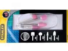 Набор абразивных шлифовальных насадок STANLEY STA30005-XJ для дрели. 4 шт