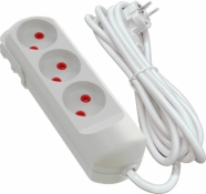 Удлинитель сетевой VIROK 09V113 3 м, с 3 гнездами без заземления