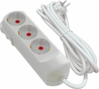 Удлинитель сетевой VIROK 09V213 3 м, с 3 гнездами с заземлением