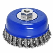 Щетка чашечная прямая S&R 125 мм, стальная плетеная проволока