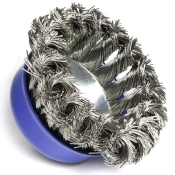 Щетка чашечная S&R 136256075 витая проволока 75 мм