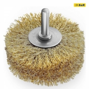 Щітка дискова S&R 80 x 35 мм із латунним покриттям
