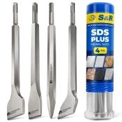 Набір зубил S&R Meister sds-plus 4 шт Набір зубил S&R Meister sds-plus 4 шт