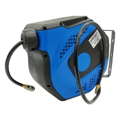 Шланг повітряний поліуретановий армований на котушці AIRKRAFT AHC-35C 8х12 мм, 15 м з швидкороз'ємними сполуками