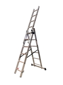 Драбина алюмінієва трисекційна GTM KME306 3x6 сходинок 1.64-3.26м