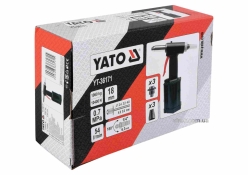 Пневмозаклепочник YATO YT-36171 для нитов Ø= 2,4; 3,2; 4,0; 4,8; 5,0 мм, 54 л/мин Пневмозаклепочник YATO YT-36171 для нитов Ø= 2,4; 3,2; 4,0; 4,8; 5,0 мм, 54 л/мин