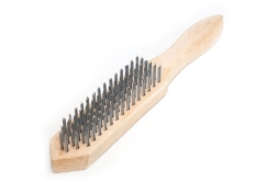 Щётка ручная Сталь 46001(деревянная) 4-рядная