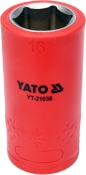 Головка торцева шестигранна діелектрична YATO YT-21036 1/2" М16 x 55/38 мм VDE до 1000 В Головка торцева шестигранна діелектрична YATO YT-21036 1/2" М16 x 55/38 мм VDE до 1000 В