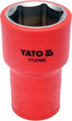 Головка торцева шестигранна діелектрична YATO YT-21042 1/2" М22 x 55/38 мм VDE до 1000 В Головка торцева шестигранна діелектрична YATO YT-21042 1/2" М22 x 55/38 мм VDE до 1000 В