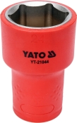 Головка торцева шестигранна діелектрична YATO YT-21044 1/2" М24 x 60/38 мм VDE до 1000 В Головка торцева шестигранна діелектрична YATO YT-21044 1/2" М24 x 60/38 мм VDE до 1000 В