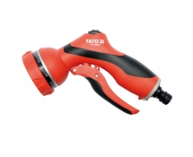 Зрошувач-пістолет 7-режимний YATO YT-8963 до шлангу 1/2", ABS-пластик + алюміній Зрошувач-пістолет 7-режимний YATO YT-8963 до шлангу 1/2", ABS-пластик + алюміній